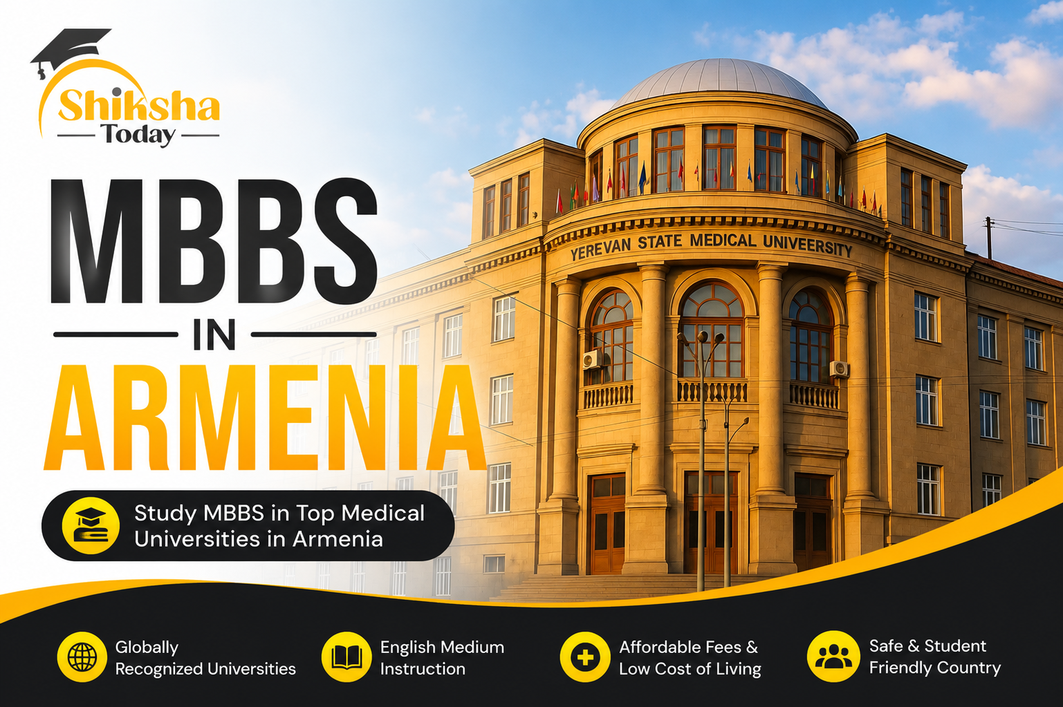 MBBS in Armenia 2026 - medical university campus for Indian students