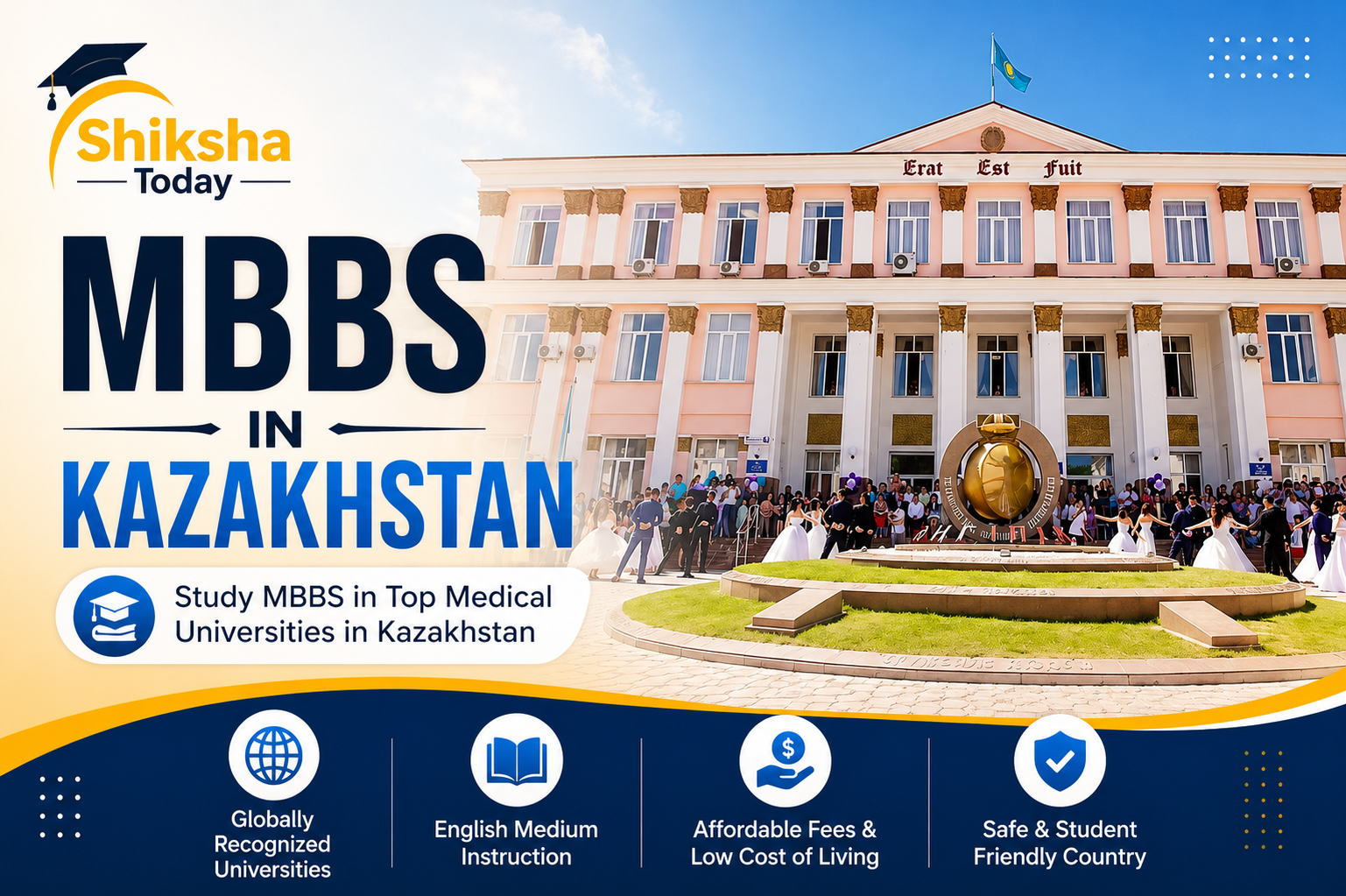 MBBS in Kazakhstan 2026 - medical university campus for Indian students